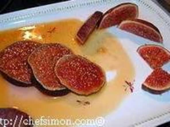 Figues fraiches sautées au miel et au cidre - Recette de figues sautées au miel