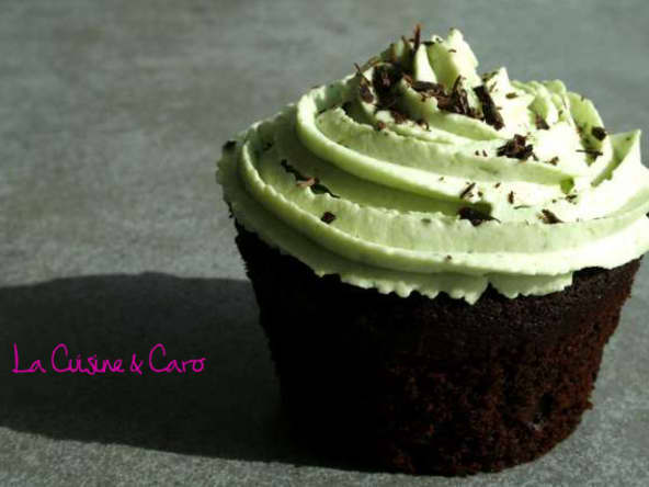 Cupcakes Choco corsé et crème Pistache