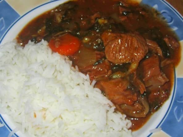 Curry de veau aux épinards