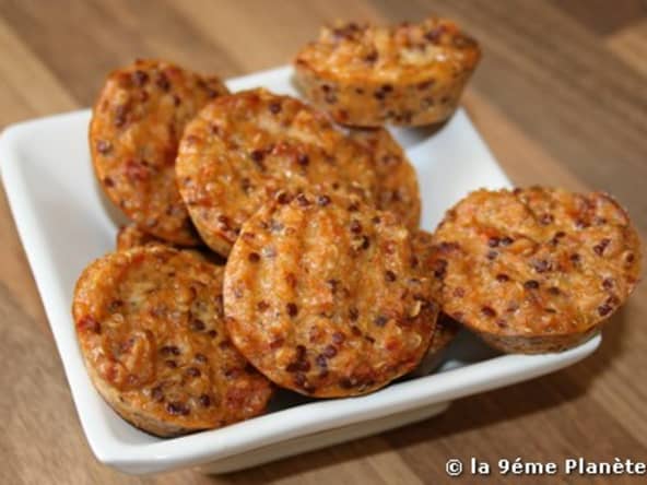 Amuse-bouche 5 : mini-bouchées au quinoa, tomates séchées et thon