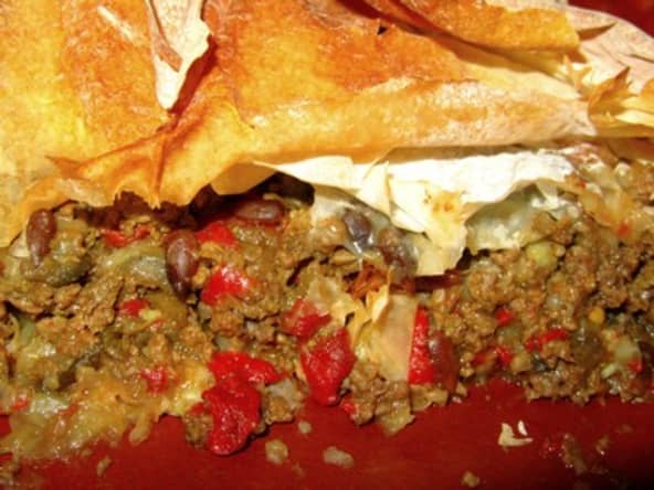 Croustade au boeuf épicé et piquillos