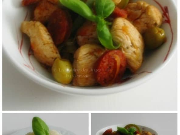 Sauté de dinde au chorizo