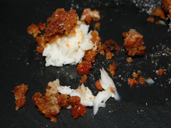 Dos de cabillaud en croûte de chorizo et parmesan