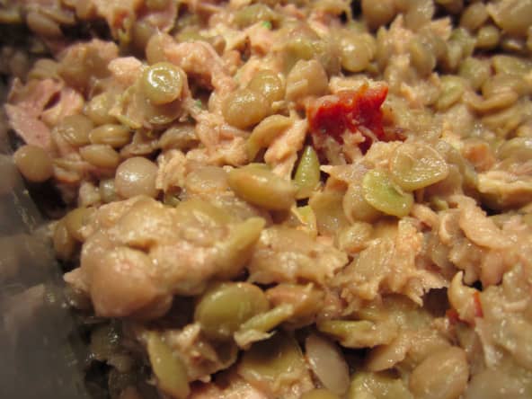 Bento de salade de lentilles