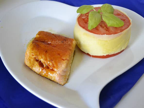 Saumon épicé cuit à l'unilatérale à la plancha