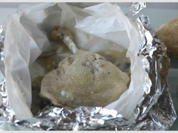 Cuisse de canard confite en papillote