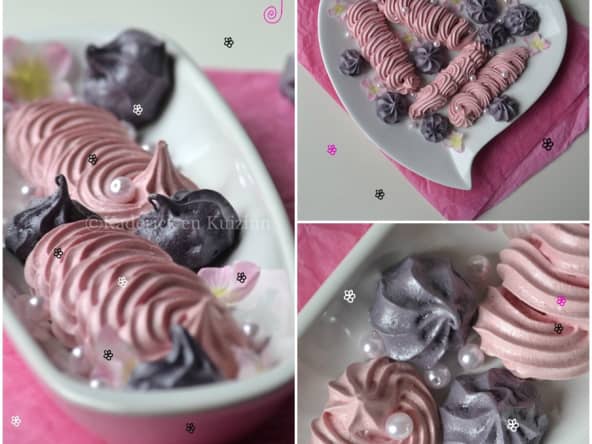 Meringues violettes et roses so Girly