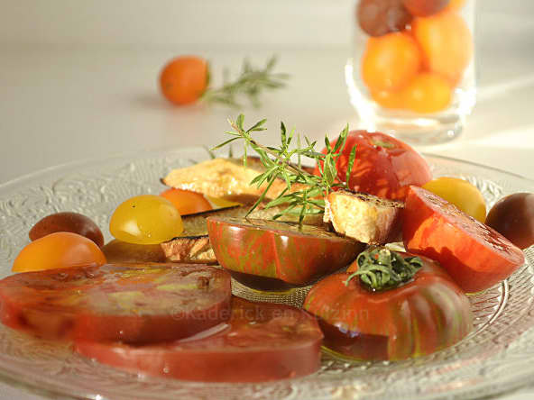 Salade de tomates anciennes bio