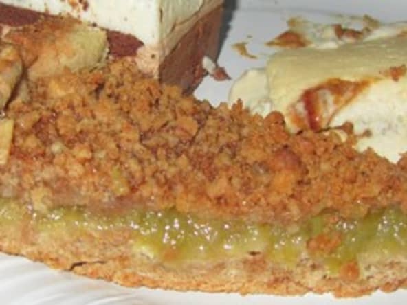 Tarte crumble chtimi rhubarbe spéculoos