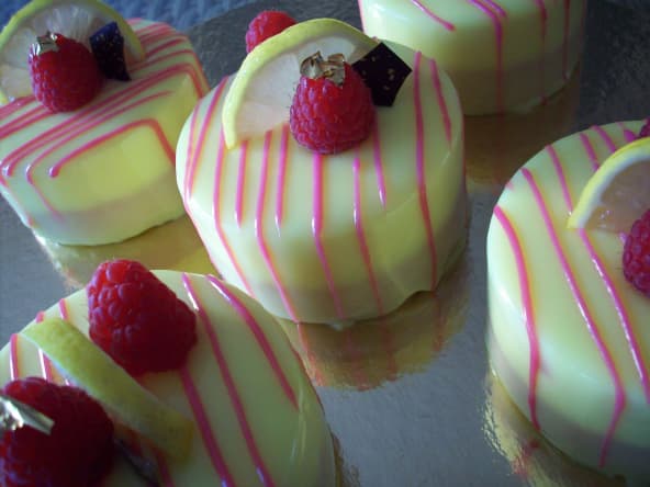 Entremet citron framboise