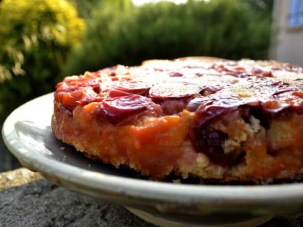 Gateau moelleux aux prunes bio