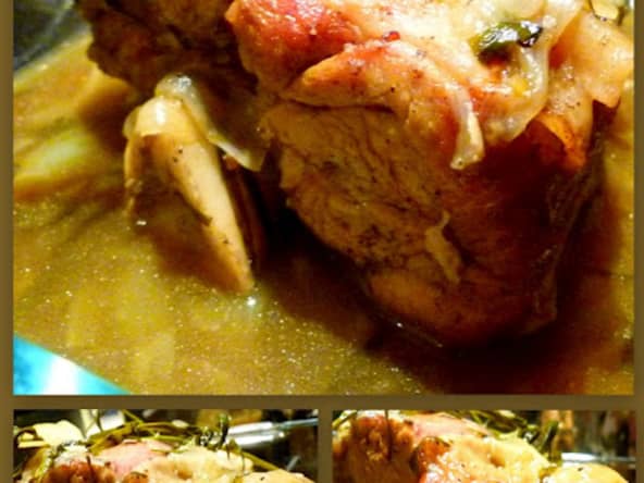 Jarret de veau à l'estragon et aux échalotes confites