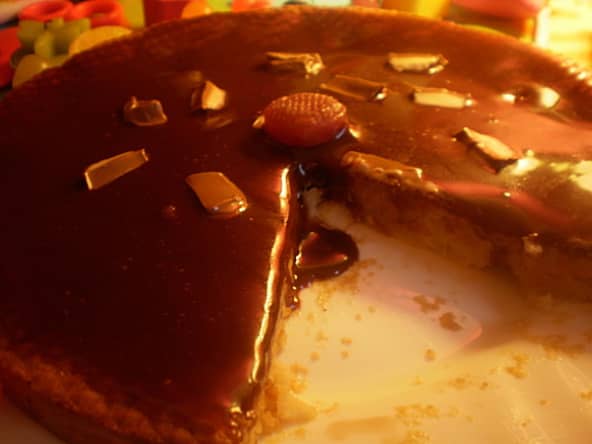 Gâteau aux pommes et sa ganache au Carambar