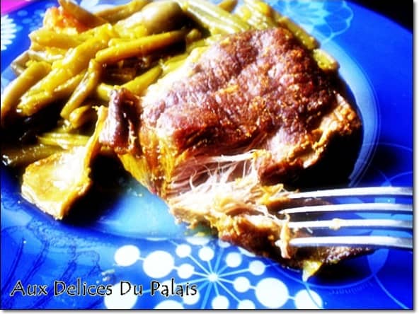 Tajine de boeuf aux haricots verts