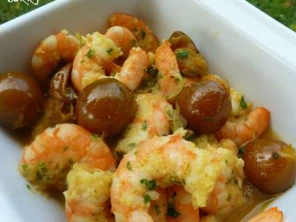 Curry de Crevettes aux Mirabelles