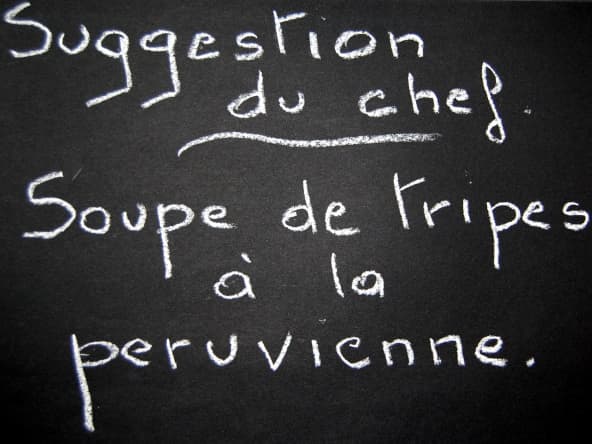 soupe de tripes à la péruvienne