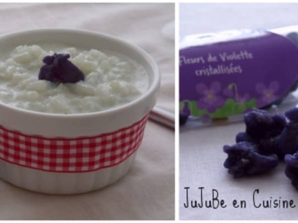 Riz au lait à la violette