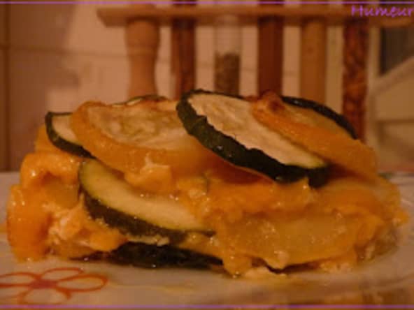 Duo de courgettes au cheddar