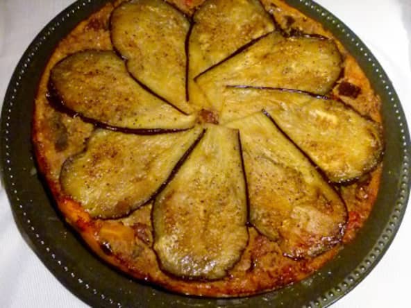 Tatin aux aubergines et à l'agneau