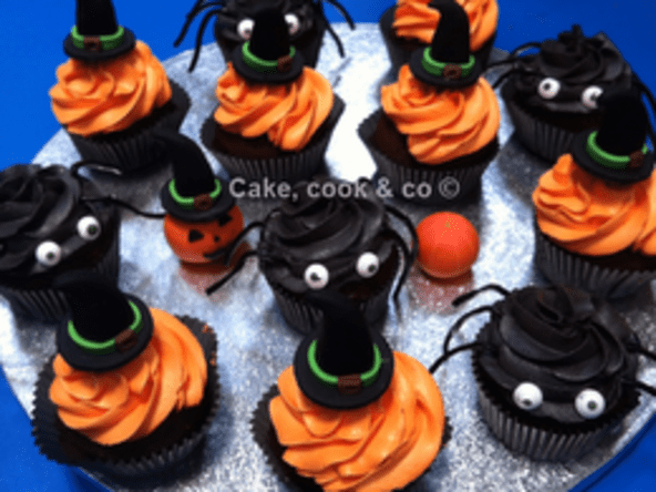 Cupcakes Halloween : Chocolat - orange