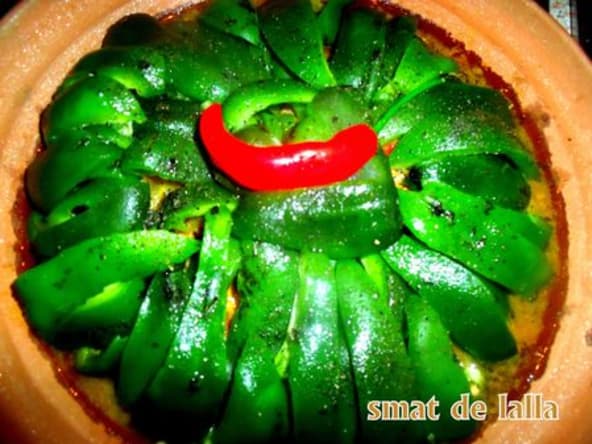 Tajine de veau aux poivrons grillés