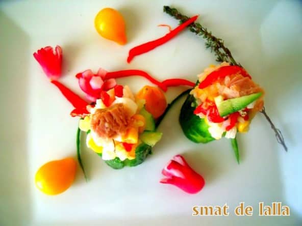 Concombre farcis au thon pour l'apéritif