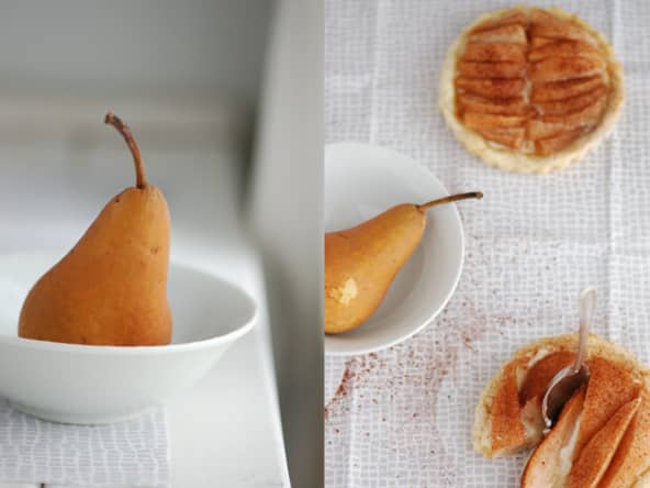 Tartelettes aux poires et cacao