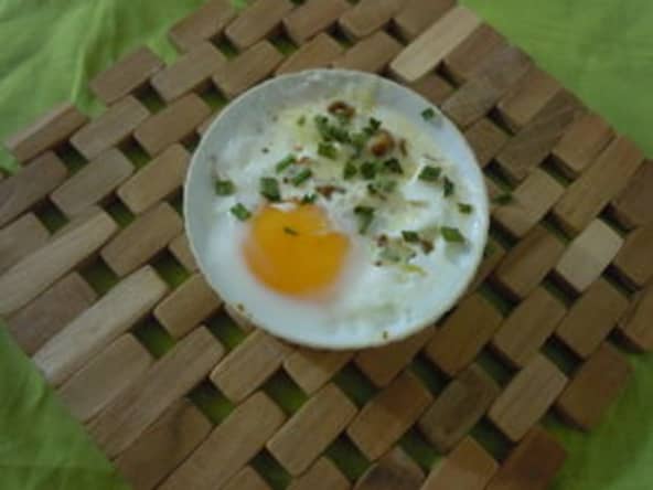 oeufs cocotte poire-roquefort-noix