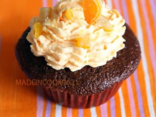 Muffins chocolat à l'orange et aux pépites de chocolat blanc