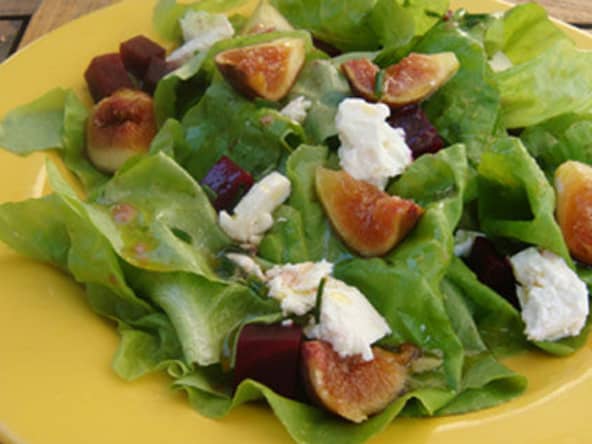 Salade d'automne figues betteraves feta