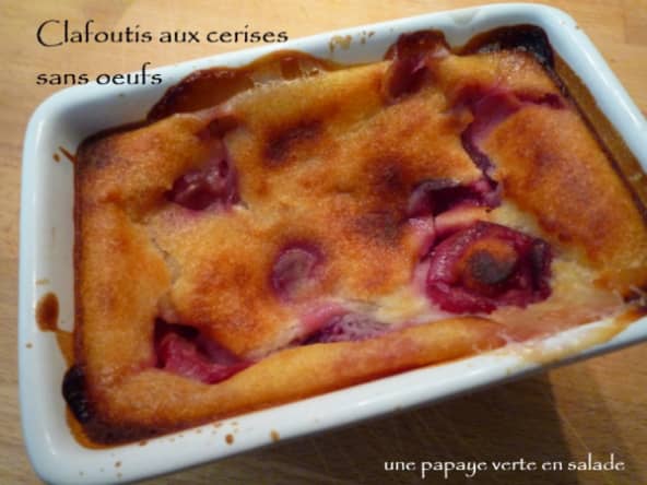Clafoutis aux cerises sans oeufs