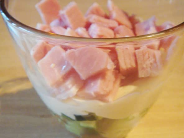 Verrines à La vache qui rit et concombre