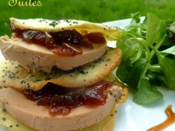 Millefeuilles de tuiles au Foie Gras