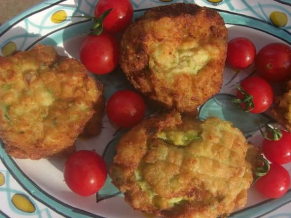 Boules croustillantes de courgettes et pommes de terre