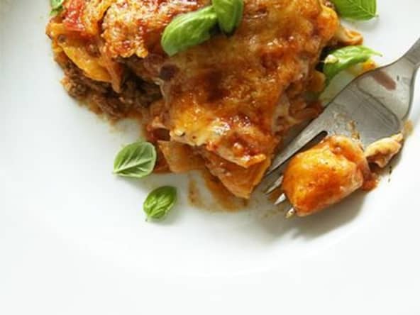 Gratin de gnocchis maisons aux carottes, sauce tomate et boeuf