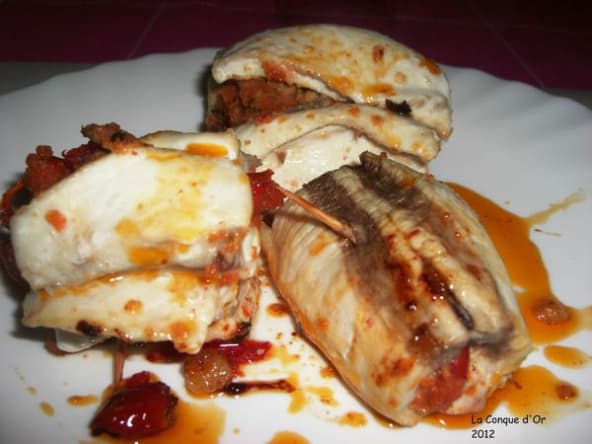 Roulés d'espadon farcis