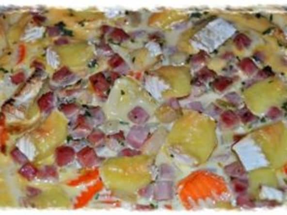 Délicieuse recette de quiche endives carottes jambon camembert