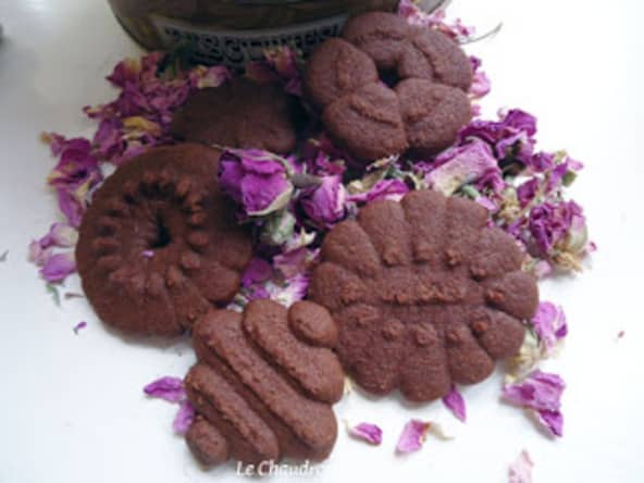 Sablés au chocolat à la presse à biscuits