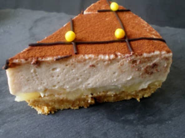 Cheesecake de noël aux poires et crème de marrons