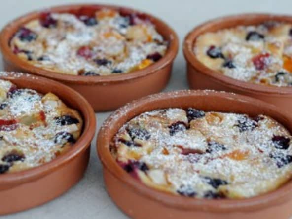 Mini clafoutis aux mûres du jardin
