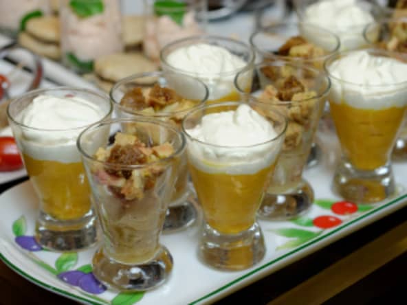 Verrines de poires au foie gras