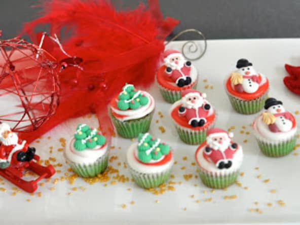 Mini cupcake chocolat blanc et barbe à papa