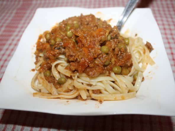 Mes pâtes à la bolognaise