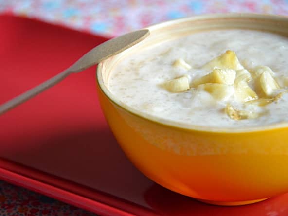 Entremet asiatique à la banane et au tapioca