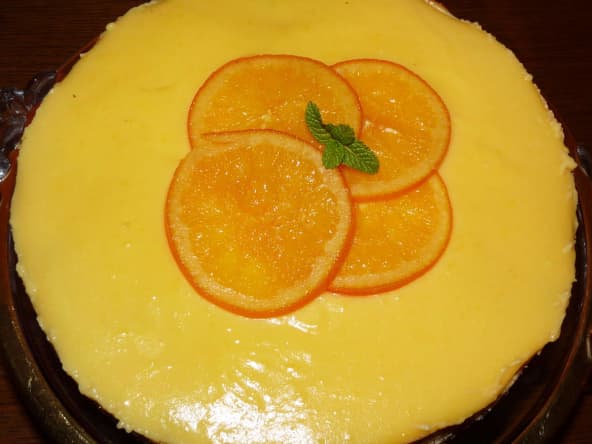 Cheesecake à l'orange et sa crème