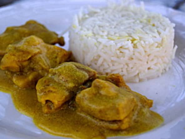 Poulet au curry au lait de coco