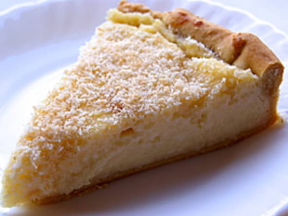 Tarte au flan à la noix de coco