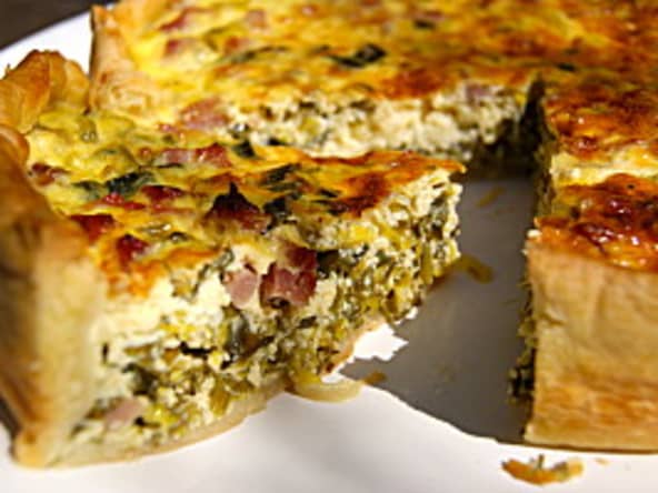 Quiche jambon - poireaux