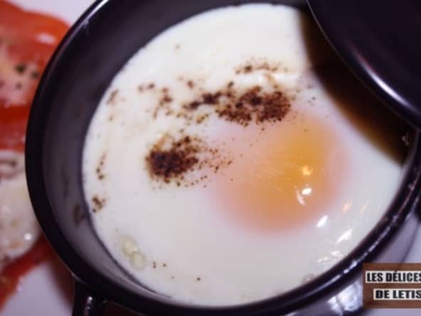 Oeuf cocotte forestier au maroilles pour le dîner