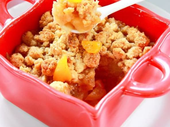 Crumble pommes pêches